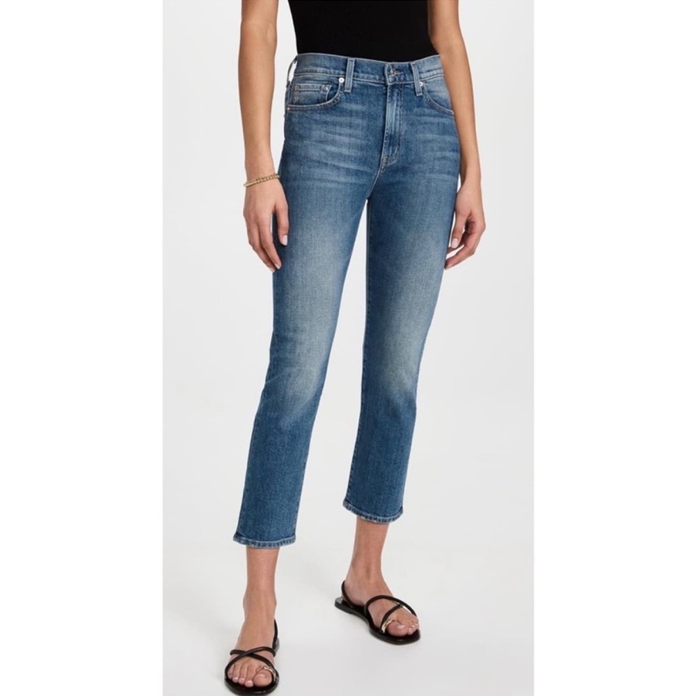 EDWIN ELIN CROP STRAIGHT JEAN IN VIBE WASH SIZE 25
